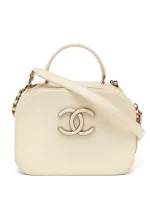 CC quilted two-way vanity bag