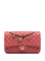 2014 Medium Classic Lambskin Valentines Heart Charms Single Flap shoulder bag