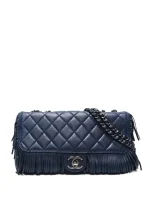 2014 quilted fringe-detailling shoulder bag