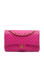 2015-2016 Medium Classic Chevron Lambskin Double Flap shoulder bag