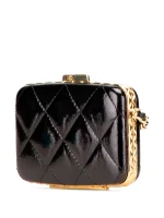 ⁦2021 Small Glazed Goatskin Box With Chain crossbody bag⁩ – תמונה ⁦3⁩