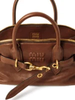 ⁦MIU MIU Aventure Leather Tote Bag⁩ – תמונה ⁦4⁩