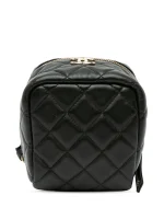 ⁦2021 Quilted Lambskin Cube Chain Wristlet Case vanity bag⁩ – תמונה ⁦4⁩