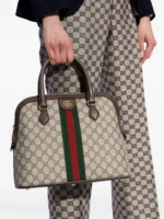 ⁦Web-stripe GG monogram tote bag⁩ – תמונה ⁦2⁩