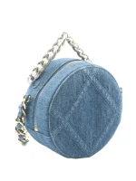 ⁦2021 Denim 19 Round Clutch with Chain satchel⁩ – תמונה ⁦2⁩