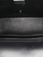 ⁦2021-2024 Mini Square Classic Patent So Black Single Flap crossbody bag⁩ – תמונה ⁦4⁩