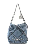 2021-2024 Mini Denim Stitched 22 Handbag satchel