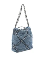 ⁦2021-2024 Mini Denim Stitched 22 Handbag satchel⁩ – תמונה ⁦2⁩