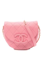 2021-2025 Small CC Quilted Caviar Chain Flap crossbody bag