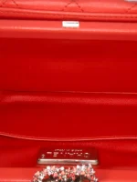 ⁦2014-2015 Quilted Lambskin Crystal Camellia Long clutch bag⁩ – תמונה ⁦5⁩