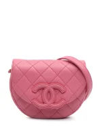 2021-2025 Mini CC Quilted Caviar Messenger Flap crossbody bag