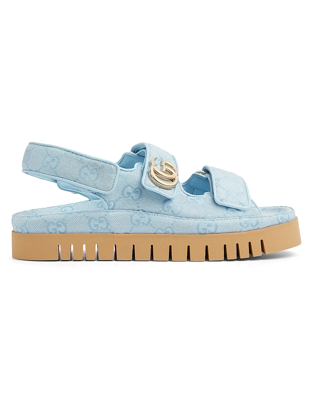 0400022072208_SKYBLUE GUCCI Sandal Double GG – תמונה 1