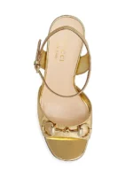 ⁦GUCCI Lady Horsebit 10cm Metallic⁩ – תמונה ⁦3⁩