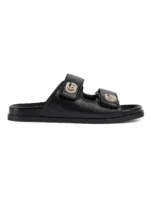 GUCCI Marmont Leather Flat Sandals