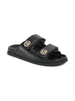 ⁦GUCCI Marmont Leather Flat Sandals⁩ – תמונה ⁦5⁩