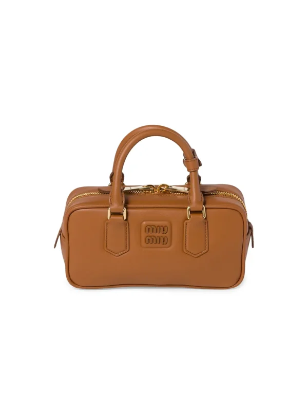 MIU MIU Arcadie Leather Top Handle Bag