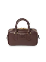 ⁦MIU MIU Arcadie Leather Top Handle Bag⁩ – תמונה ⁦2⁩