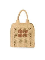 MIU MIU Raffia-Effect Woven