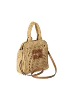 ⁦MIU MIU Raffia-Effect Woven⁩ – תמונה ⁦5⁩