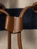 ⁦MIU MIU Striped Fabric Drawstring⁩ – תמונה ⁦9⁩