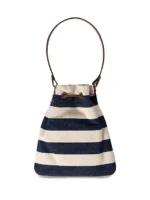 ⁦MIU MIU Striped Fabric Drawstring⁩ – תמונה ⁦8⁩