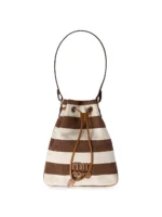 MIU MIU Striped Fabric Drawstring