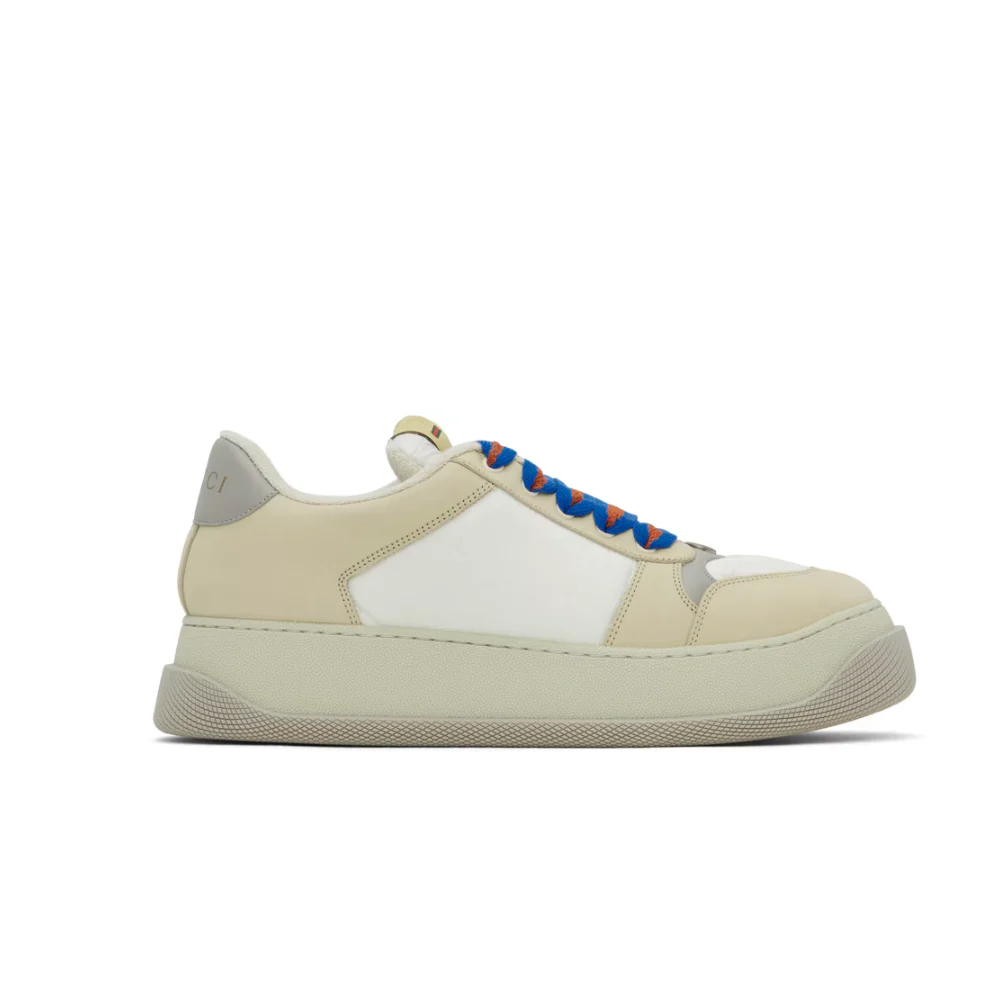 1_13f305ba-e673-445d-9784-a77c5bf39b38 GUCCI Beige Screener Sneakers – תמונה 1