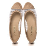 ⁦Chanel White Beige Ballet Flat⁩ – תמונה ⁦5⁩