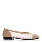 Chanel White Beige Ballet Flat