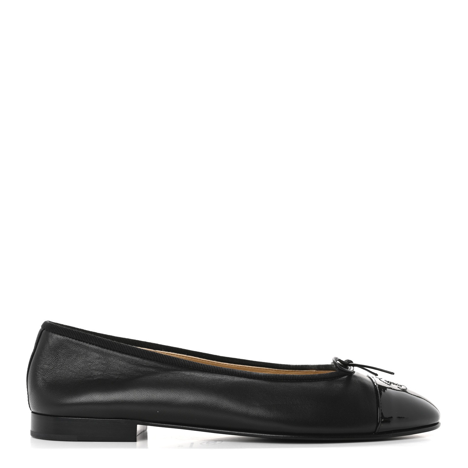 5c12fc6e94c562a240e31f0f0de5b7cf (1) Chanel Cap Toe Black Ballet Flat – תמונה 1