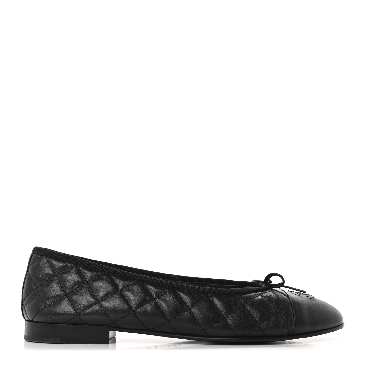 7dd9ccda6c5e4b2d0a323e98e78f6870 Chanel Cap Toe Black Ballet Flat – תמונה 1