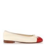 Chanel Beige White Rouge Flat