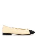 Chanel Ivory Black Ballet Flat