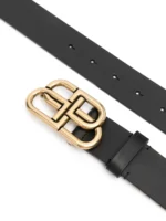 ⁦Balenciaga BB leather belt⁩ – תמונה ⁦2⁩