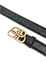 ⁦Balenciaga BB leather belt⁩ – תמונה ⁦2⁩