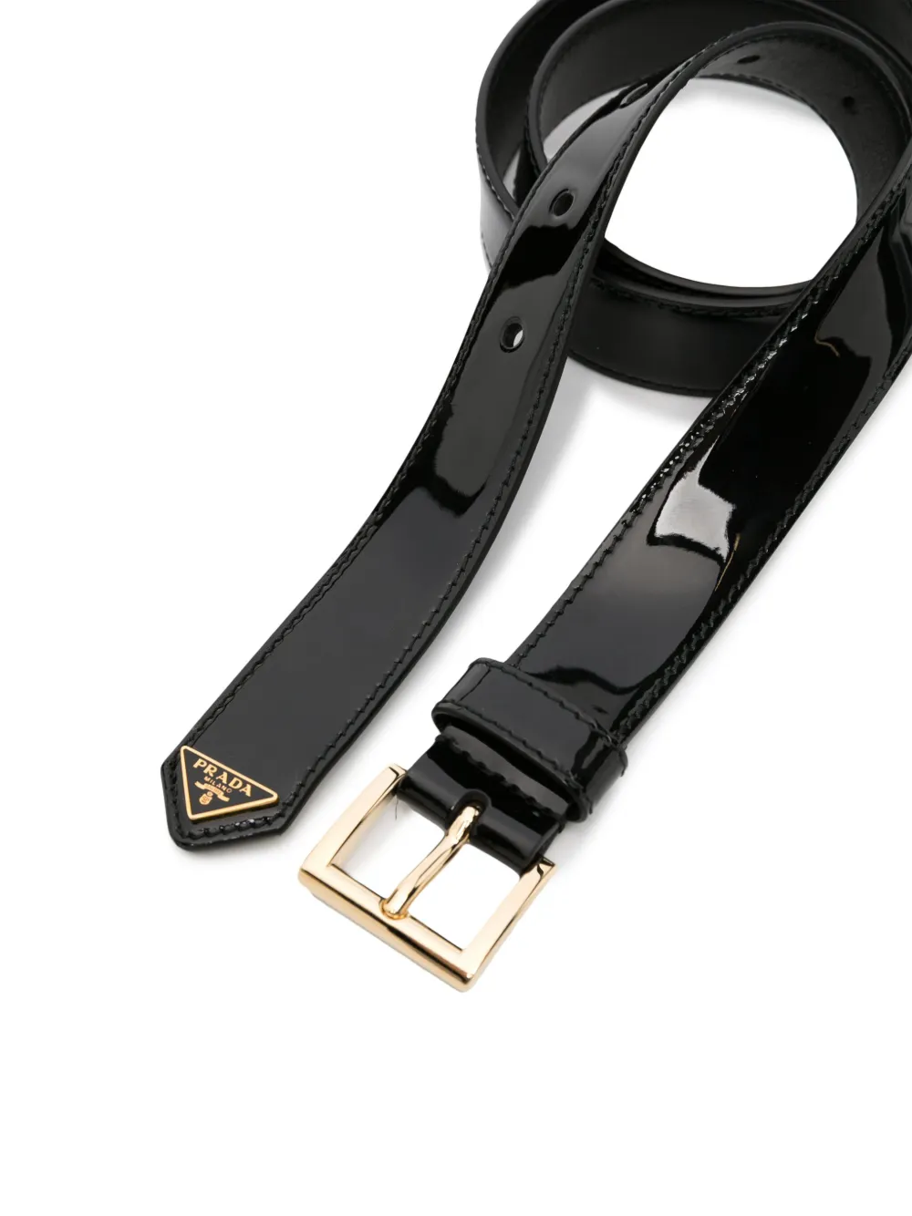 22100678_51930695_1000 PRADA logo-plaque leather belt – תמונה 1