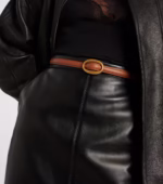 ⁦Saint Laurent Leather Belt⁩ – תמונה ⁦2⁩