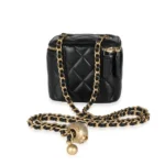 ⁦Chanel Black Quilted Lambskin Pearl Crush Small Box Bag⁩ – תמונה ⁦3⁩