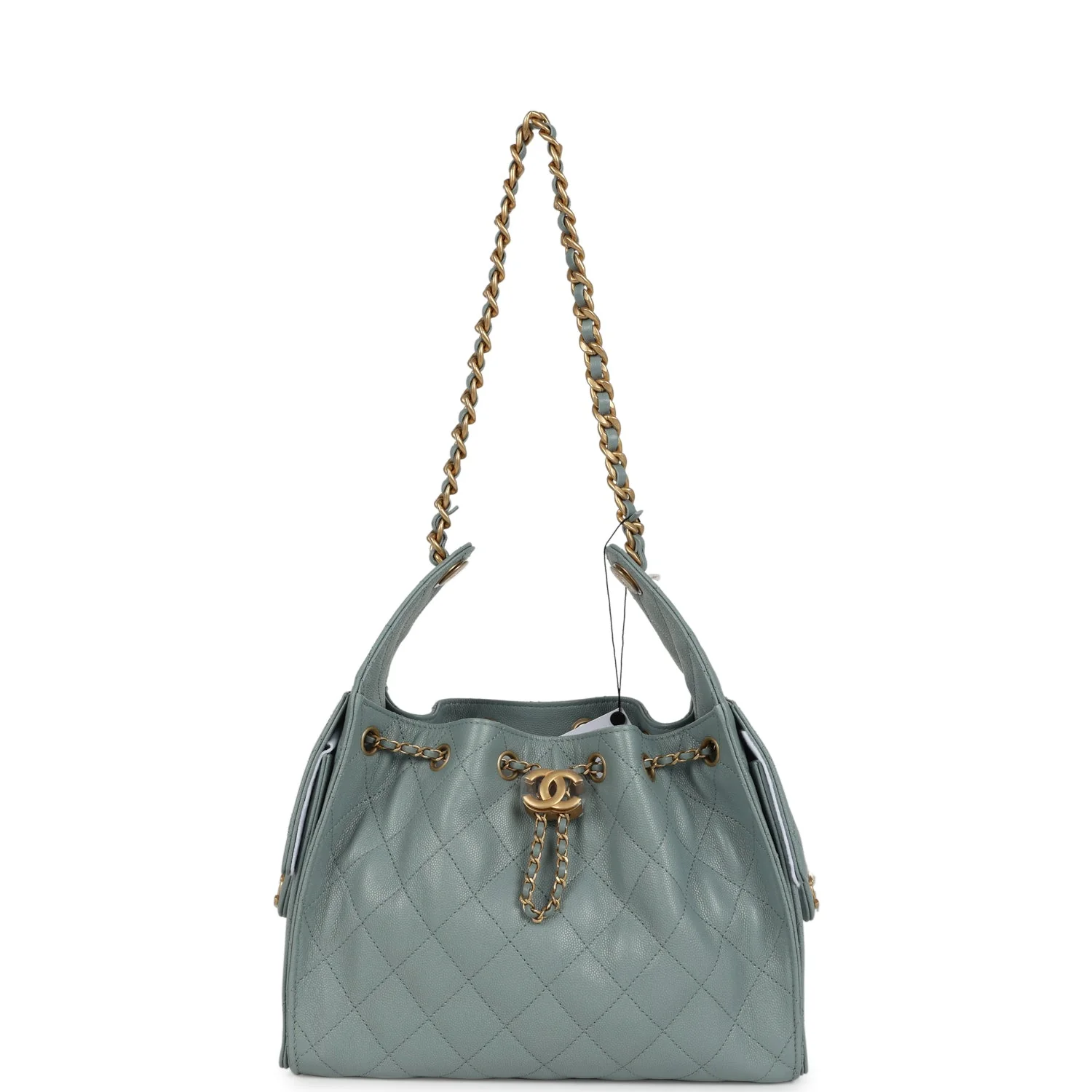 C-FN-250616-7-KN-06 Chanel Small 25 Hobo Bag Green Caviar – תמונה 1