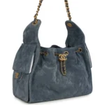 ⁦Chanel Small 25 Hobo Bag Blue Suede⁩ – תמונה ⁦2⁩