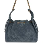 ⁦Chanel Small 25 Hobo Bag Blue Suede⁩ – תמונה ⁦6⁩