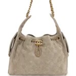 ⁦Chanel Small 25 Hobo Bag Dark Grey Suede⁩ – תמונה ⁦10⁩