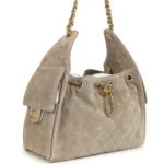 ⁦Chanel Small 25 Hobo Bag Dark Grey Suede⁩ – תמונה ⁦2⁩