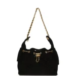 Chanel Small 25 Hobo Bag Black Suede