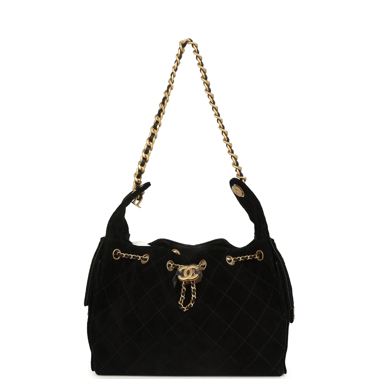 C-FN-251007-3-06 Chanel Small 25 Hobo Bag Black Suede – תמונה 1