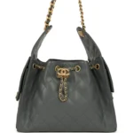 ⁦Chanel Small 25 Hobo Bag Dark Grey Caviar⁩ – תמונה ⁦9⁩