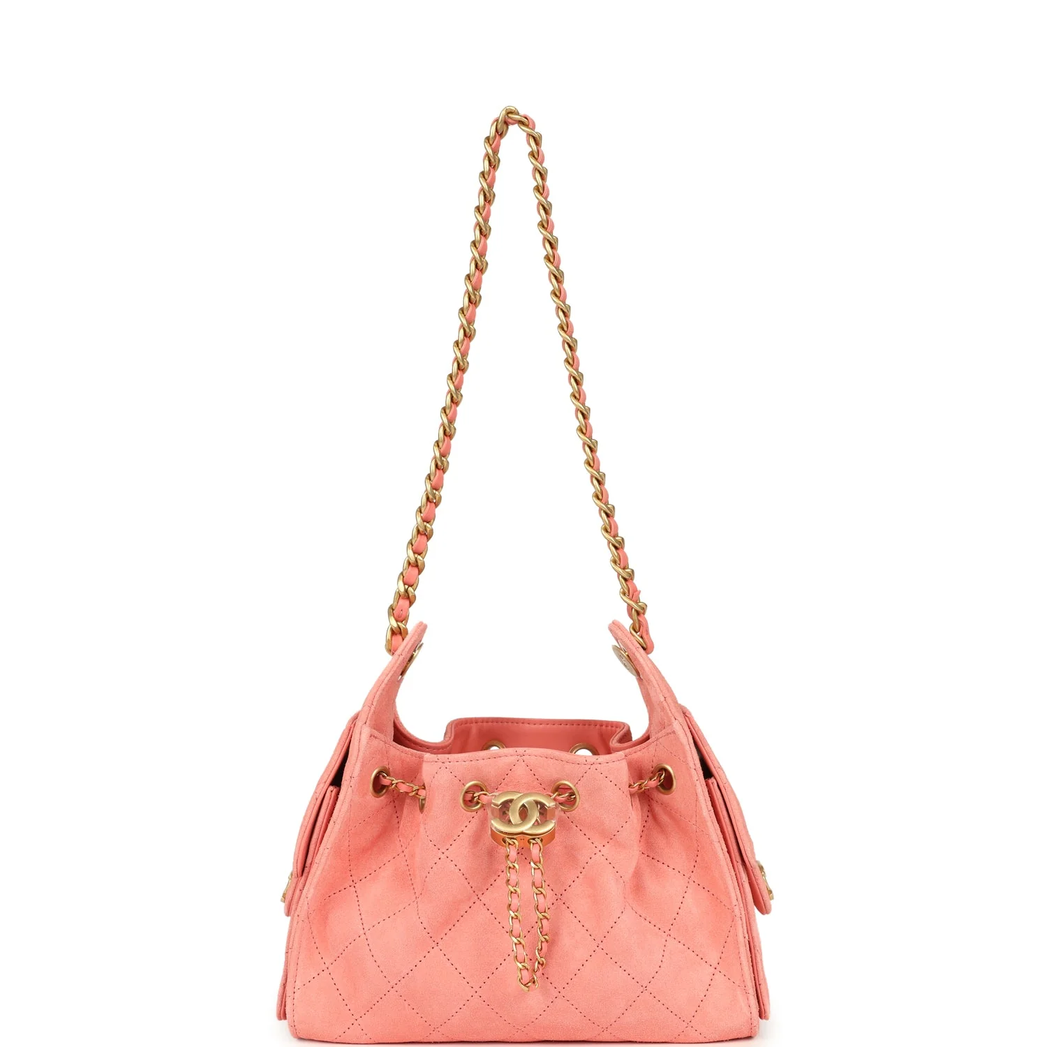 C-FN-251117-6-01 Chanel Mini 25 Hobo Bag Pink Suede – תמונה 1