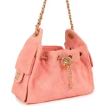 ⁦Chanel Mini 25 Hobo Bag Pink Suede⁩ – תמונה ⁦2⁩