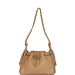 Chanel Mini 25 Hobo Bag Beige Caviar