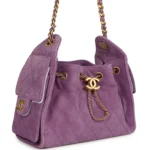 ⁦Chanel Mini 25 Hobo Bag Purple Suede⁩ – תמונה ⁦2⁩